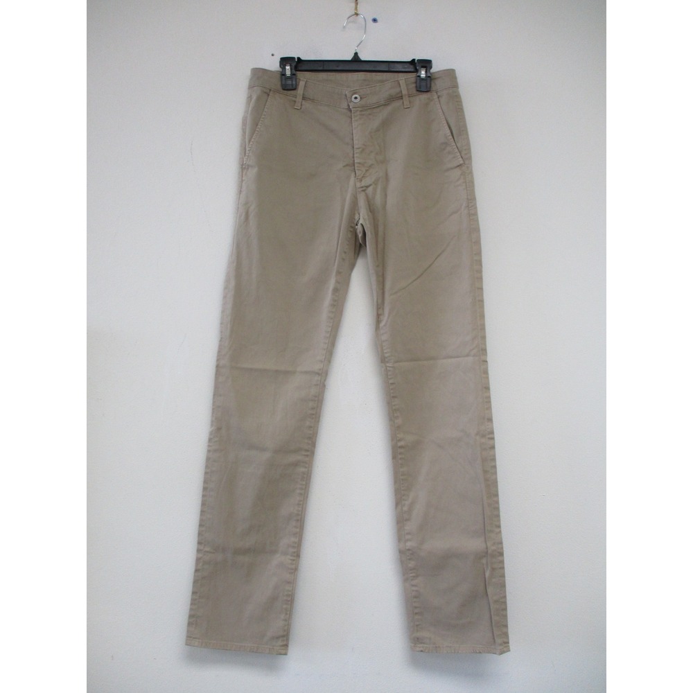AG Adriano Goldschmied Pants Mens 32 Tan The Lux Khaki Tailored Trouser Chino